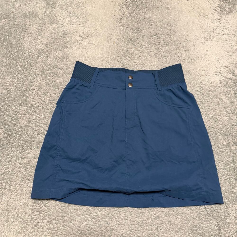 Title Nine Clamber Skort Skirt Womens 2 Blue Shorts Lined Stretch Outdoor Hiking